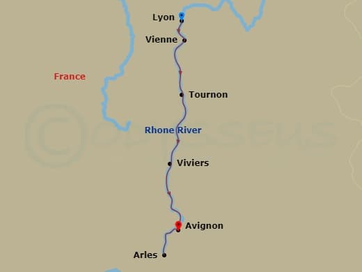 Itinerary map