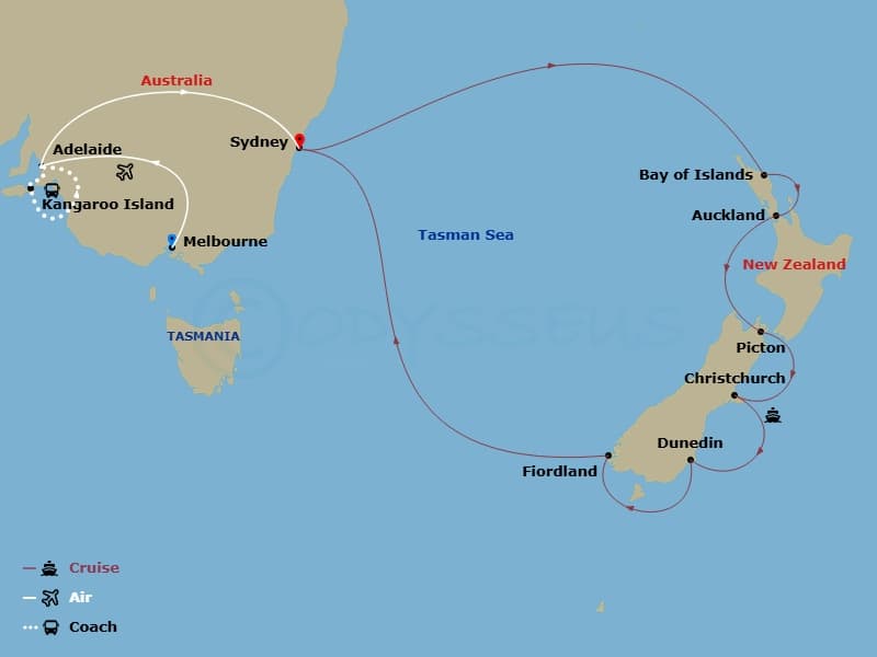 Itinerary map
