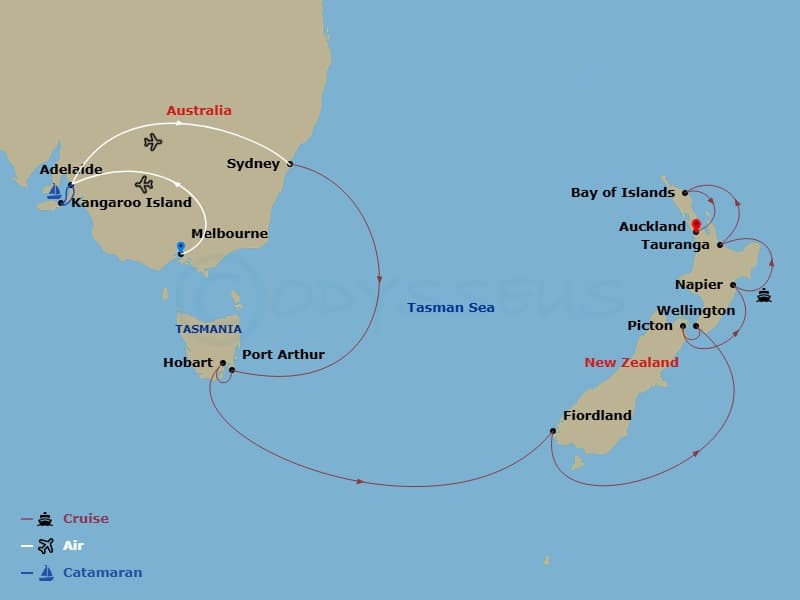 Itinerary map