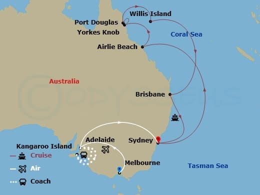 Itinerary map