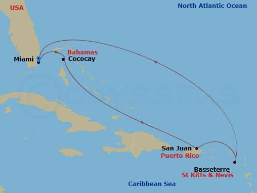 Itinerary map