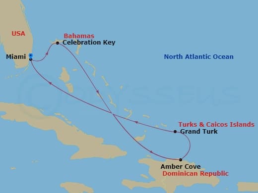 Itinerary map