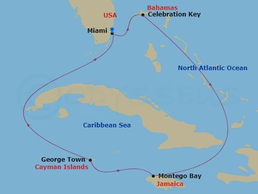 Itinerary map