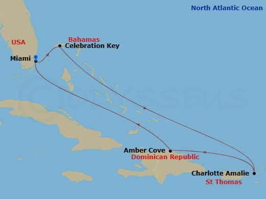 Itinerary map