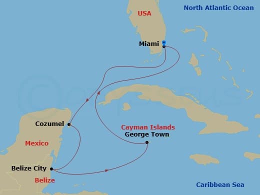 Itinerary map