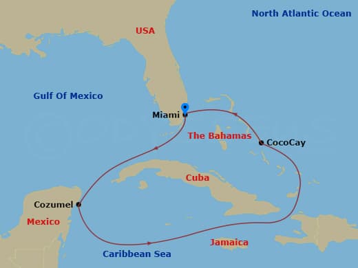 Itinerary map