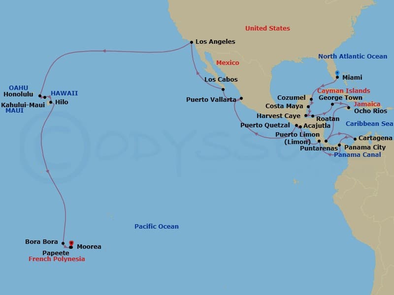 Itinerary map