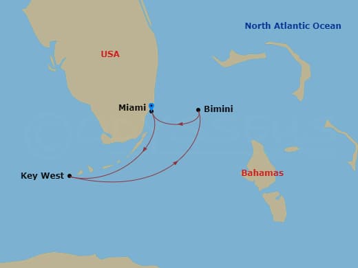 Itinerary map
