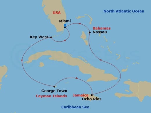 Itinerary map