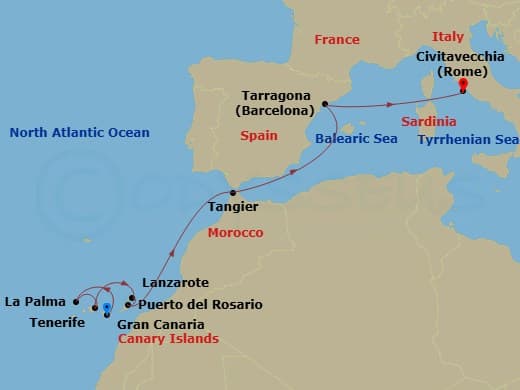 Itinerary map