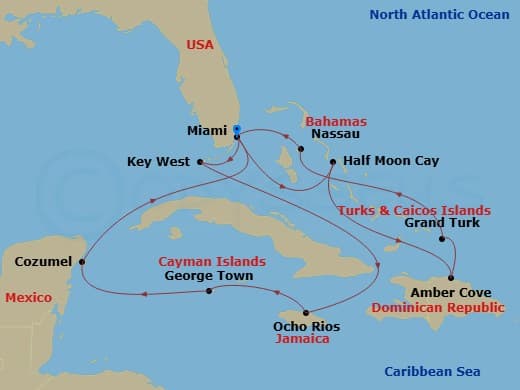 Itinerary map