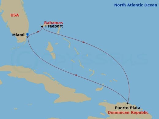 Itinerary map