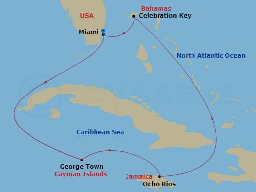 Itinerary map