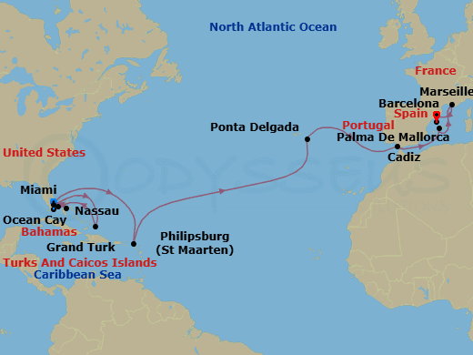 Itinerary map