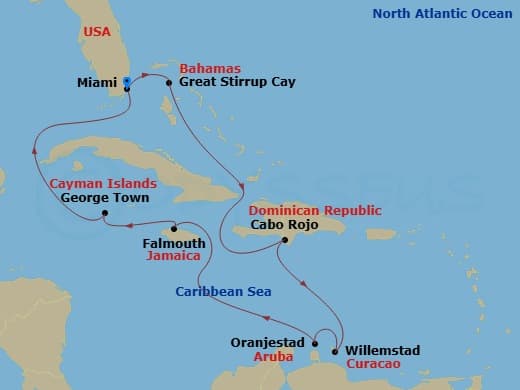 Itinerary map
