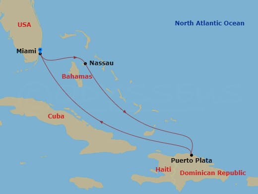 Itinerary map