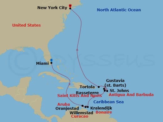 Itinerary map