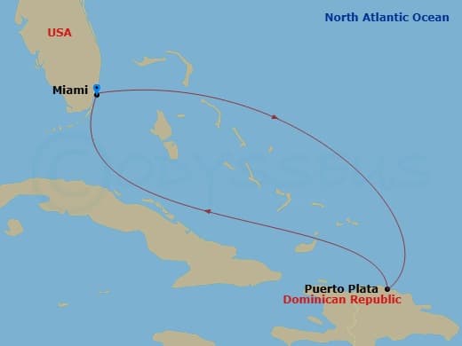 Itinerary map