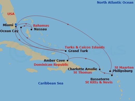Itinerary map