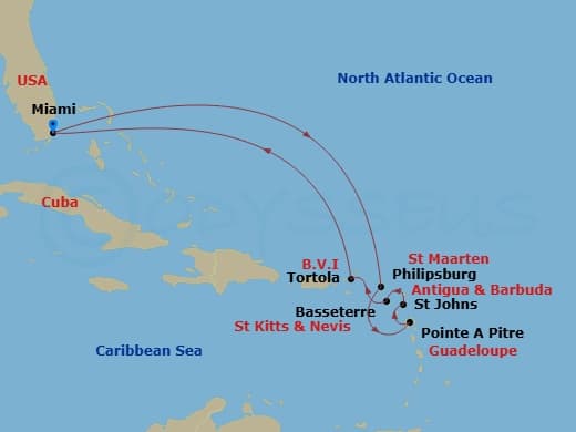Itinerary map