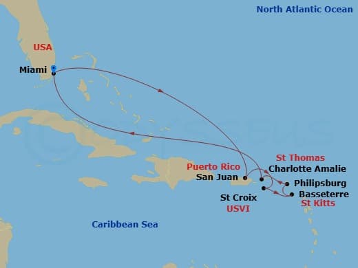 Itinerary map