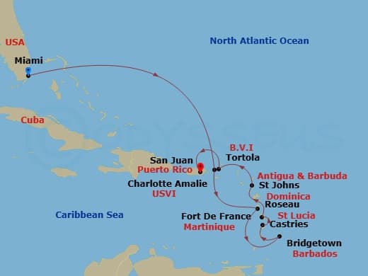 Itinerary map