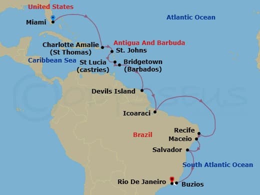 Itinerary map