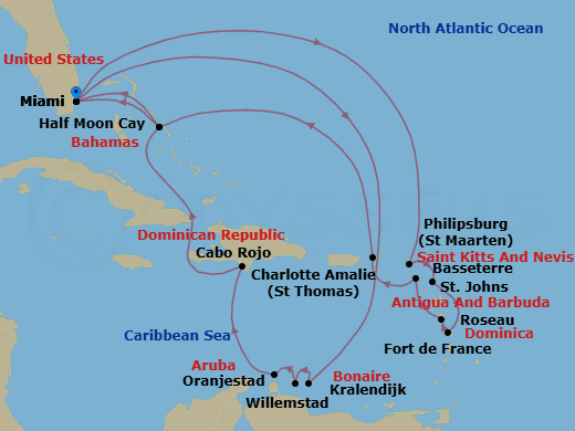 Itinerary map