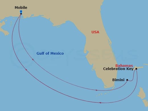 Itinerary map