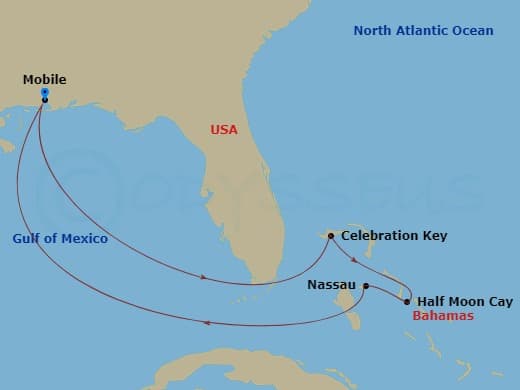 Itinerary map
