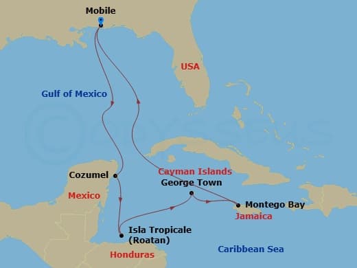 Itinerary map