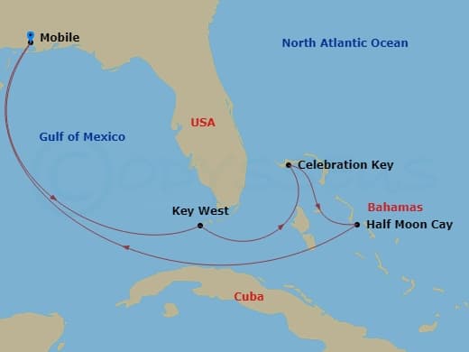 Itinerary map