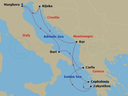 Itinerary map