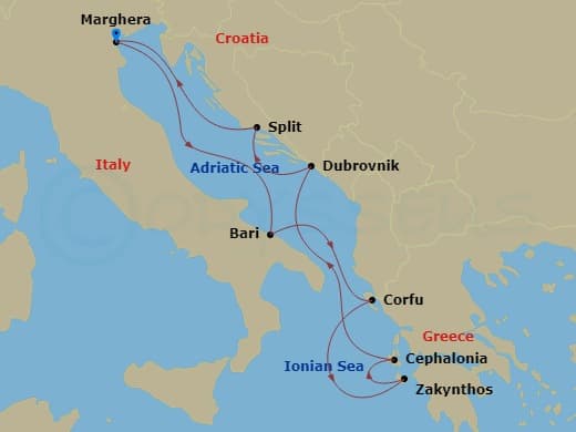 Itinerary map