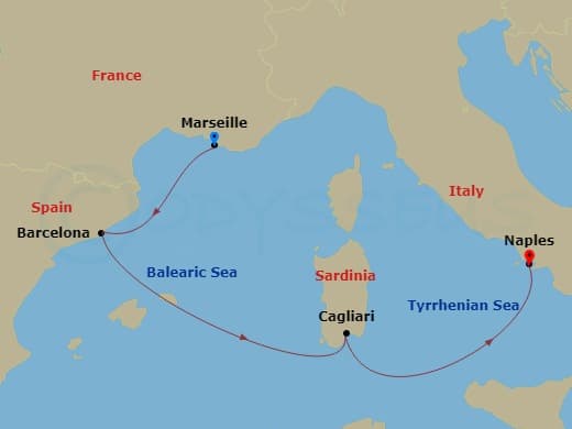 Itinerary map