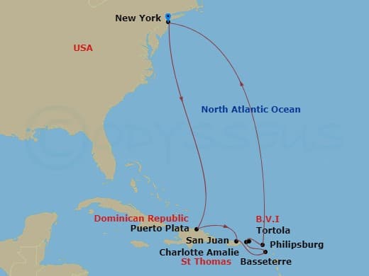 Itinerary map