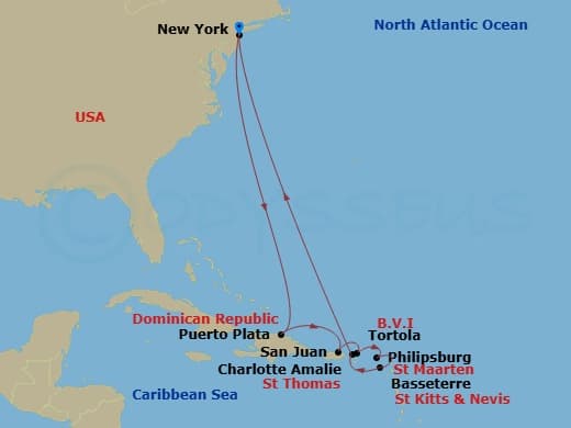 Itinerary map