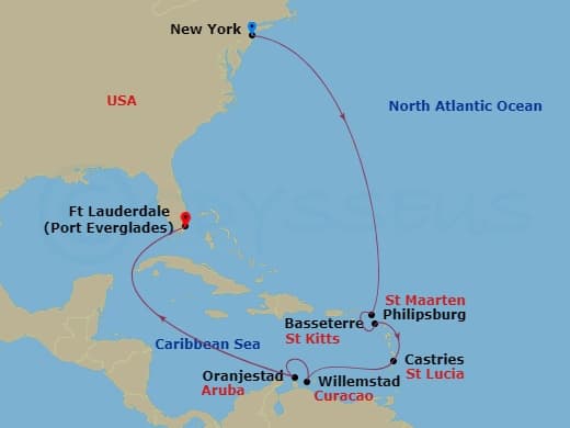 Itinerary map