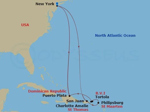 Itinerary map