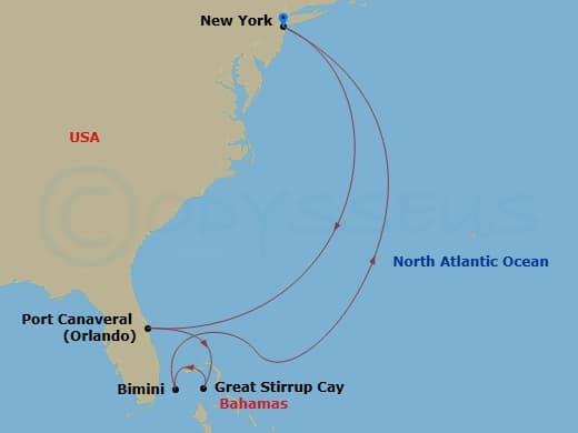 Itinerary map