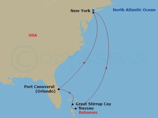Itinerary map