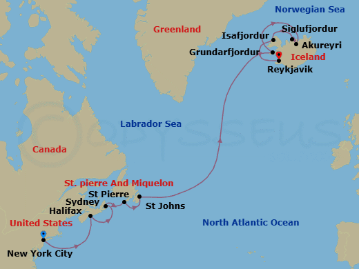 Itinerary map