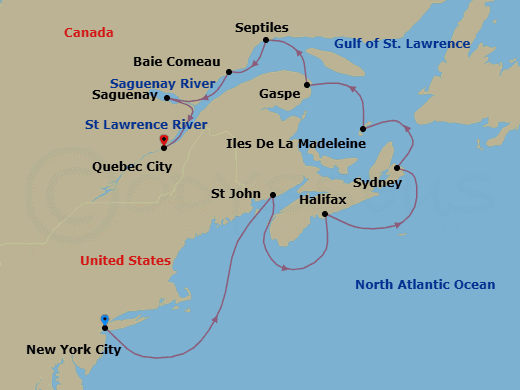 Itinerary map
