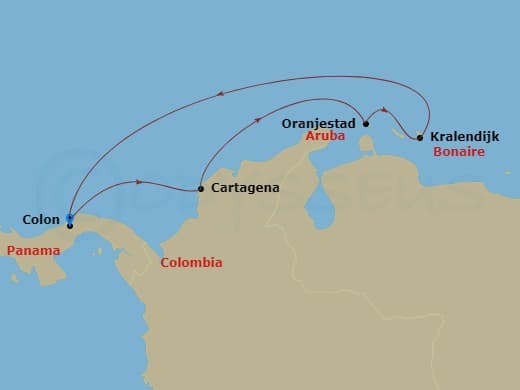 Itinerary map