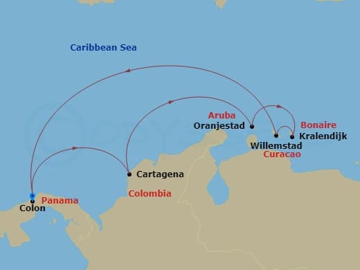 Itinerary map