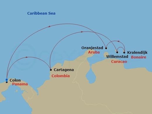 Itinerary map
