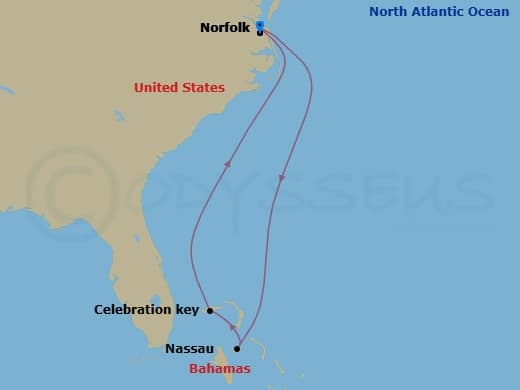 Itinerary map