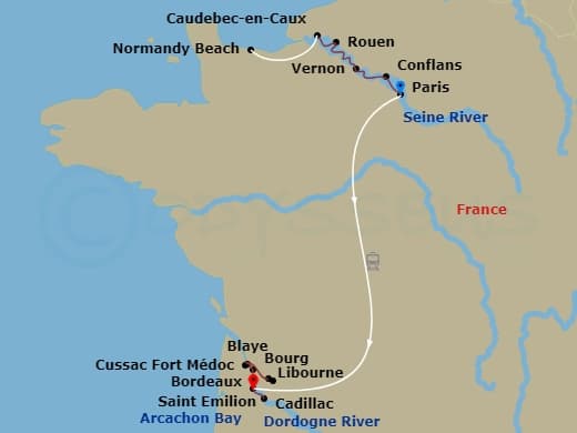 Itinerary map