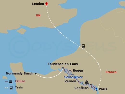 Itinerary map