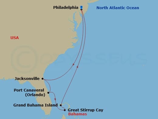 Itinerary map